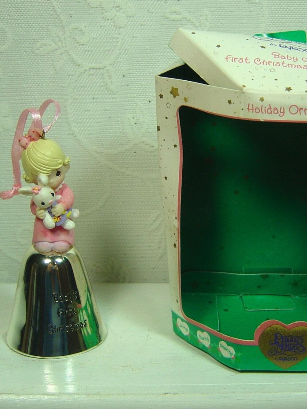 Precious Moments bell ornament-baby girl's 1st Christmas